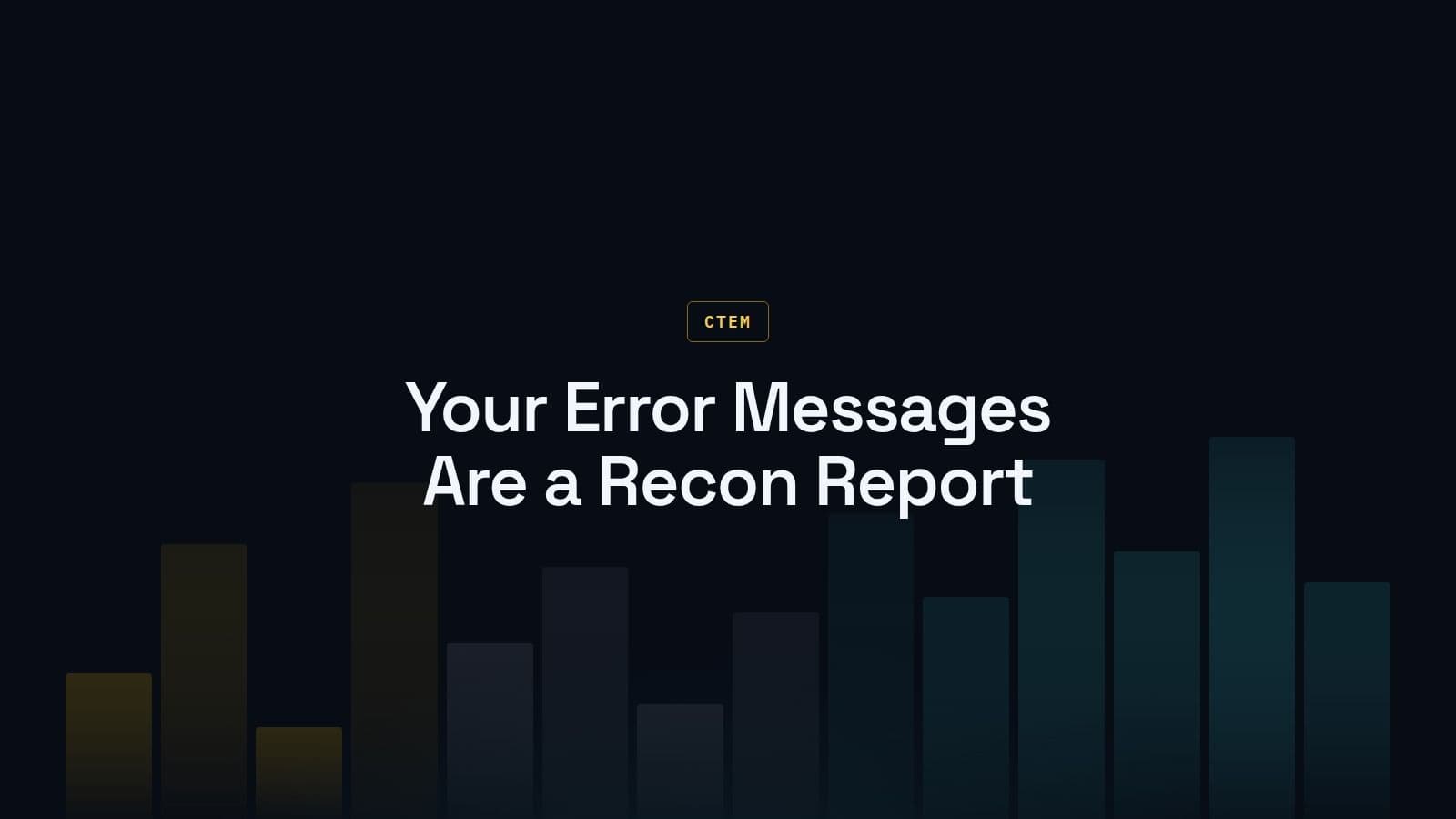 Error Log and Verbose Error Disclosure in Recon: A CTEM Guide to Information Leakage