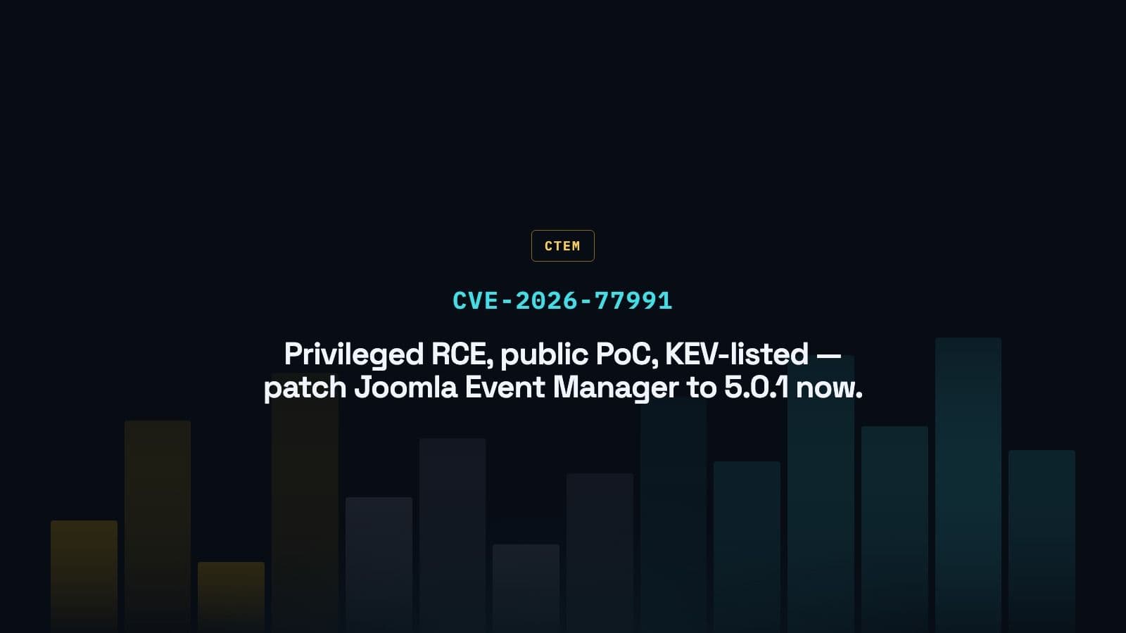 CVE-2026-77991: Critical RCE in Joomla Event Manager — Public PoC, Patch to 5.0.1 Now